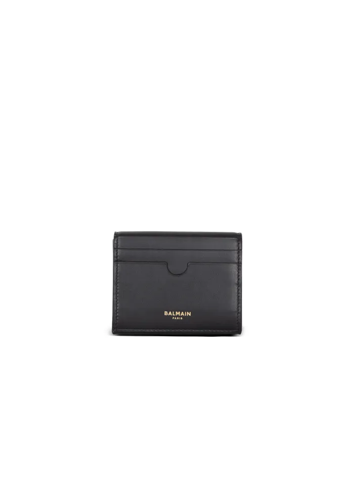 Balmain Small Leather Goods Women BBuzz Leather Purse Black
