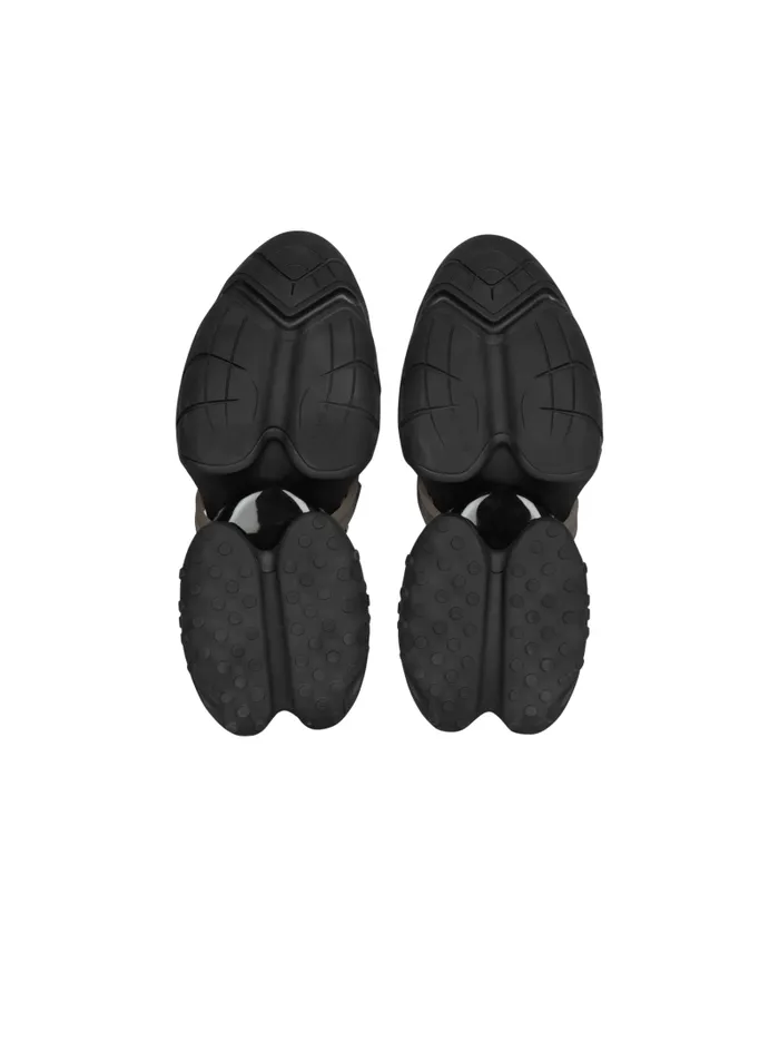 Balmain Sneakers Men Unicorn Wave Trainers In Neoprene And Calfskin Black