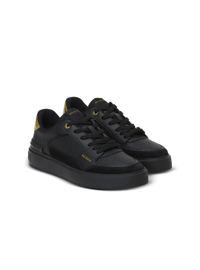 Balmain Sneakers Women BCourt Flip Trainers In Calfskin Black