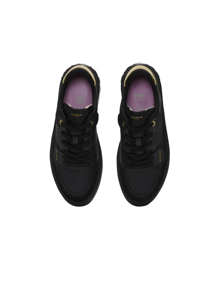 Balmain Sneakers Women BCourt Flip Trainers In Calfskin Black