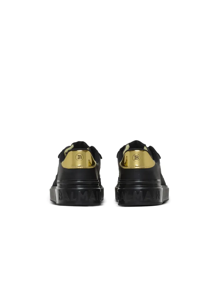 Balmain Sneakers Women BCourt Flip Trainers In Calfskin Black