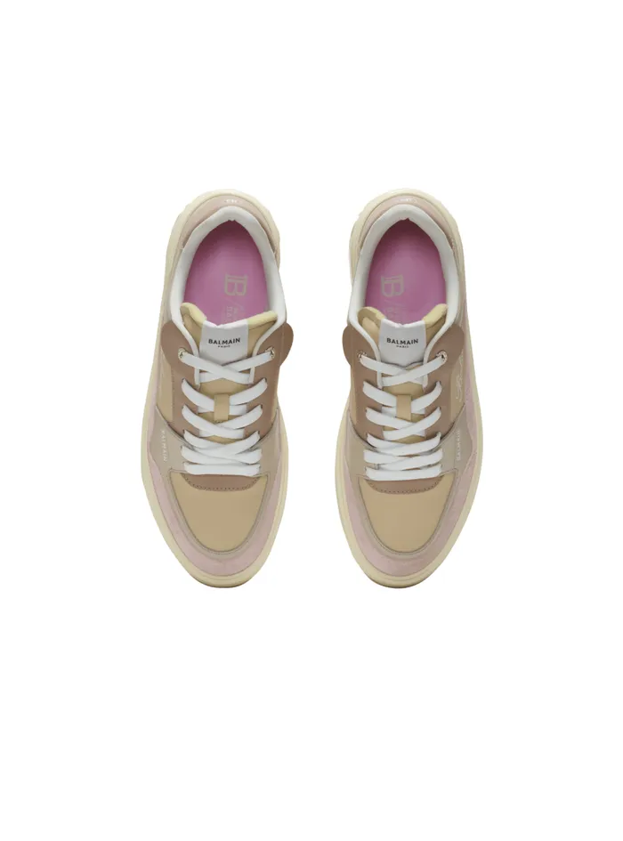 Balmain Sneakers Women BCourt Flip Trainers In Calfskin Pink