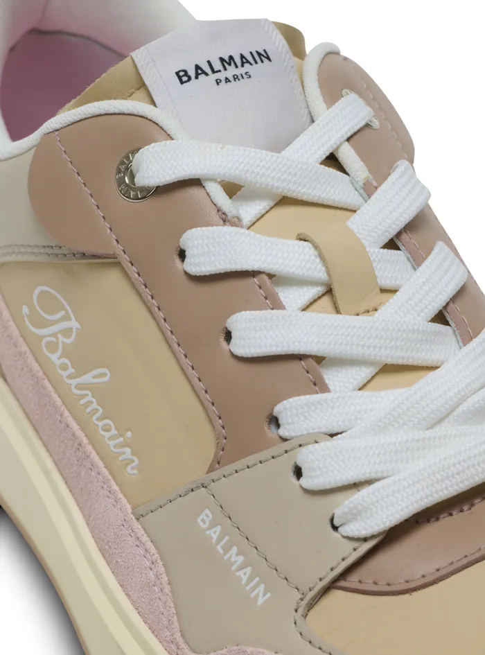 Balmain Sneakers Women BCourt Flip Trainers In Calfskin Pink