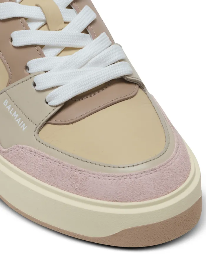 Balmain Sneakers Women BCourt Flip Trainers In Calfskin Pink