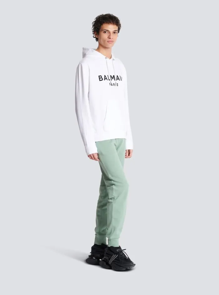Balmain Sweatshirts Men Paris Hoodie White