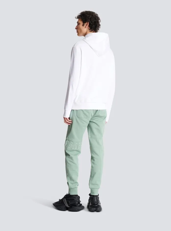 Balmain Sweatshirts Men Paris Hoodie White