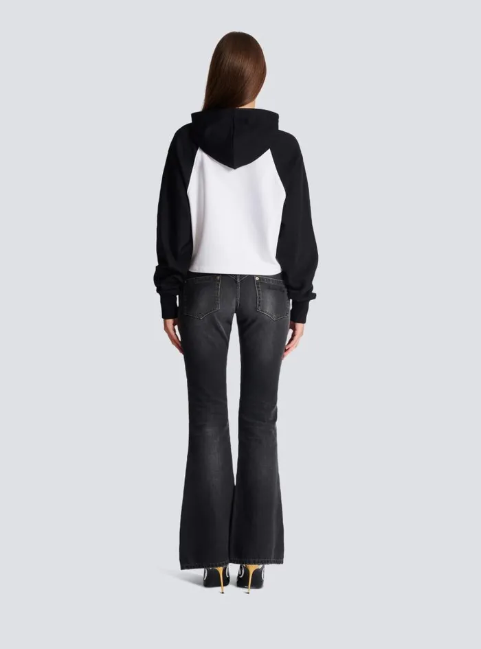 Balmain Sweatshirts Women Paris Hoodie Black