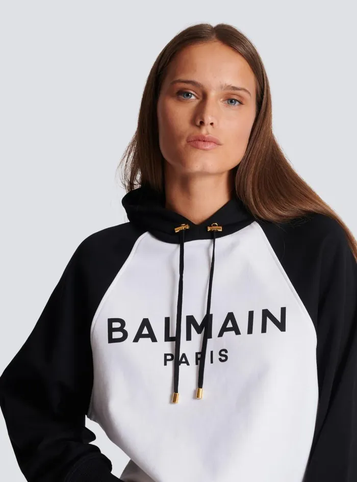 Balmain Sweatshirts Women Paris Hoodie Black