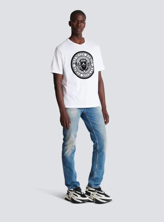 Balmain TShirts Men Coin Tshirt White