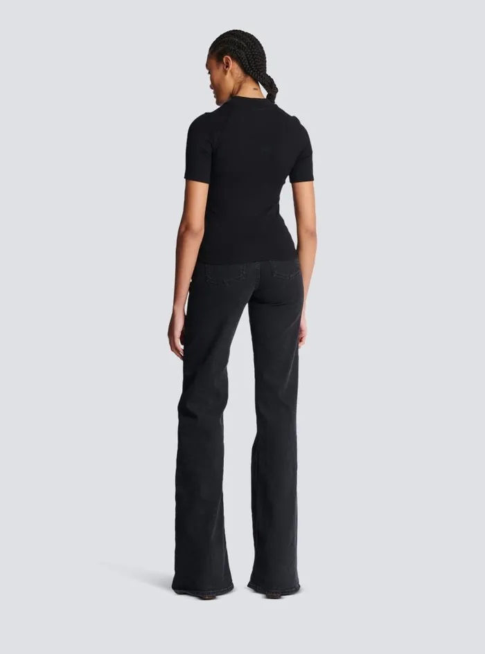 Balmain TShirts Women Retro PB Tshirt Black