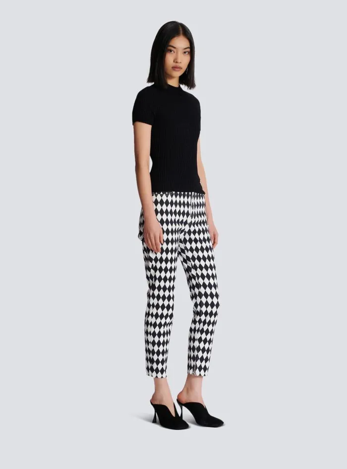 Balmain Tops And Shirts Women Ribbed Knit Top Black
