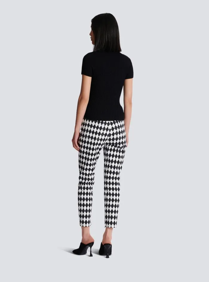 Balmain Tops And Shirts Women Ribbed Knit Top Black