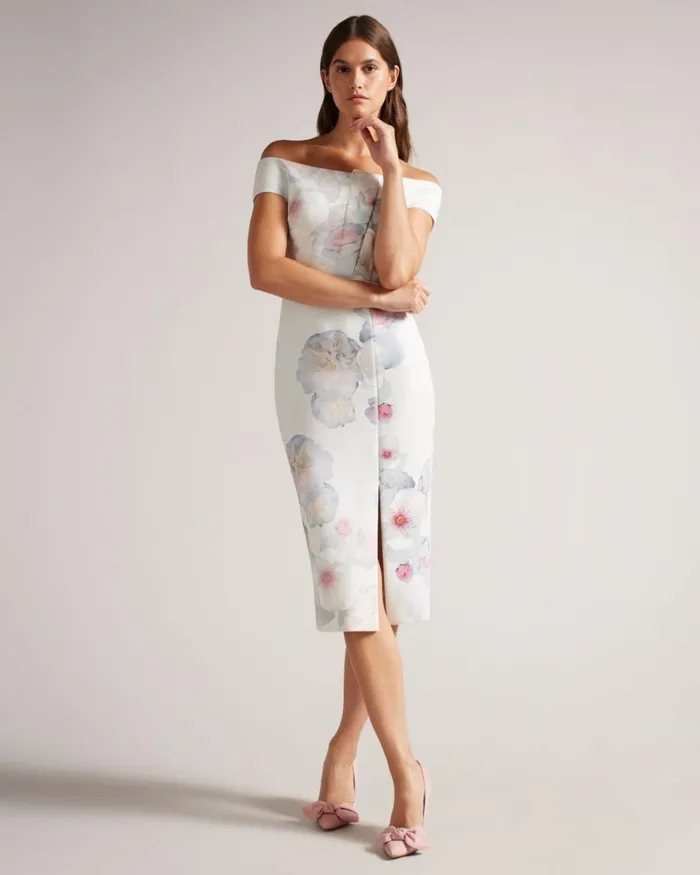 Bardot Bodycon Dress Natural Women Ted Baker Dresses Bardot Bodycon Dress Natural Women Ted Baker Dresses