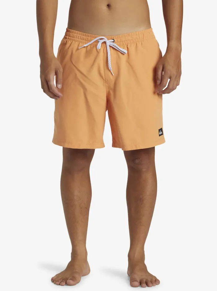 Boardshorts Men Quiksilver Everyday Solid Volley 17034 Elastic Waist Shorts Tangerine Boardshorts Men Quiksilver Everyday Solid Volley 17034 Elastic Waist Shorts Tangerine