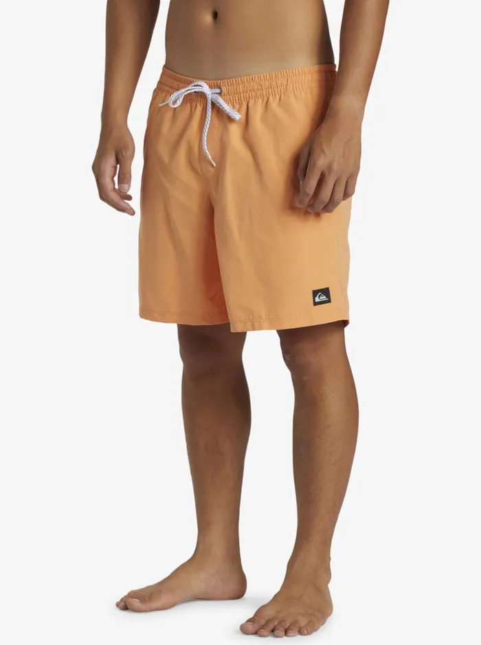 Boardshorts Men Quiksilver Everyday Solid Volley 17034 Elastic Waist Shorts Tangerine Boardshorts Men Quiksilver Everyday Solid Volley 17034 Elastic Waist Shorts Tangerine
