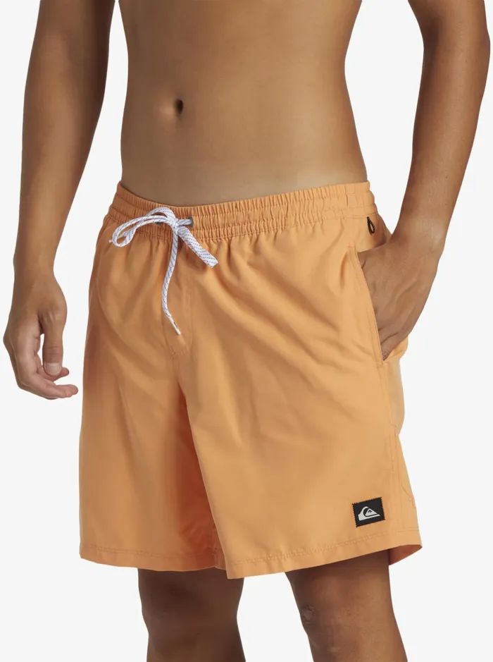 Boardshorts Men Quiksilver Everyday Solid Volley 17034 Elastic Waist Shorts Tangerine Boardshorts Men Quiksilver Everyday Solid Volley 17034 Elastic Waist Shorts Tangerine