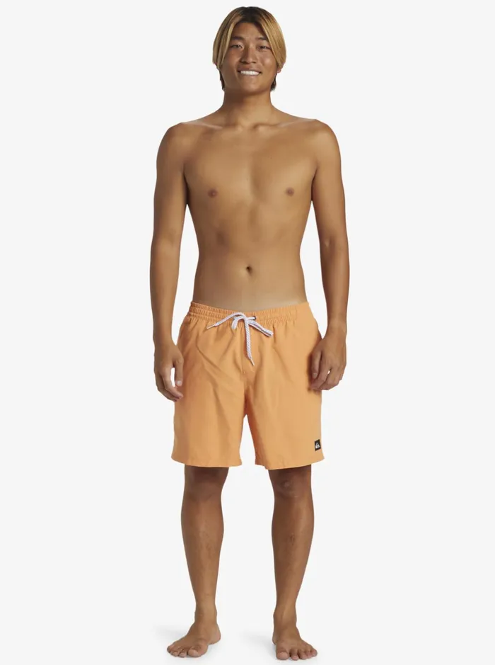 Boardshorts Men Quiksilver Everyday Solid Volley 17034 Elastic Waist Shorts Tangerine Boardshorts Men Quiksilver Everyday Solid Volley 17034 Elastic Waist Shorts Tangerine