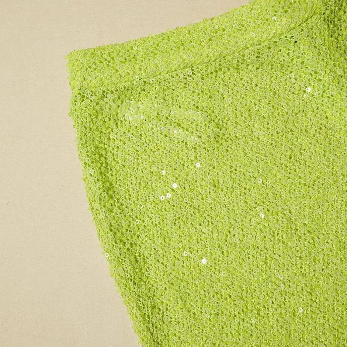 Bottoms Woman SelfPortrait Green Beaded Trousers Bottoms Woman SelfPortrait Green Beaded Trousers