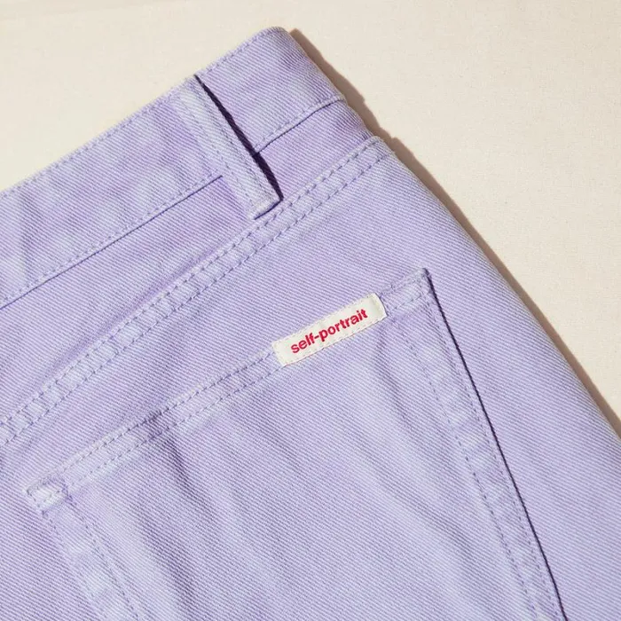 Bottoms Woman SelfPortrait Lilac Denim Cargo Jeans Bottoms Woman SelfPortrait Lilac Denim Cargo Jeans