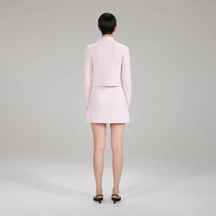 Bottoms Woman SelfPortrait Melange Knit Mini Skirt Bottoms Woman SelfPortrait Melange Knit Mini Skirt