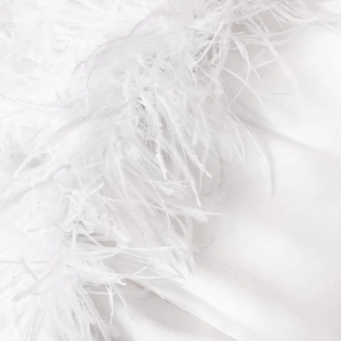 Bottoms Woman SelfPortrait White Feather Jumpsuit Bottoms Woman SelfPortrait White Feather Jumpsuit