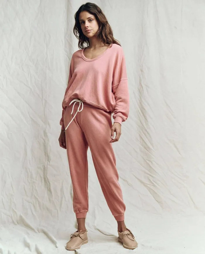 Bottoms Women039s The Great The Cropped Sweatpant Rose