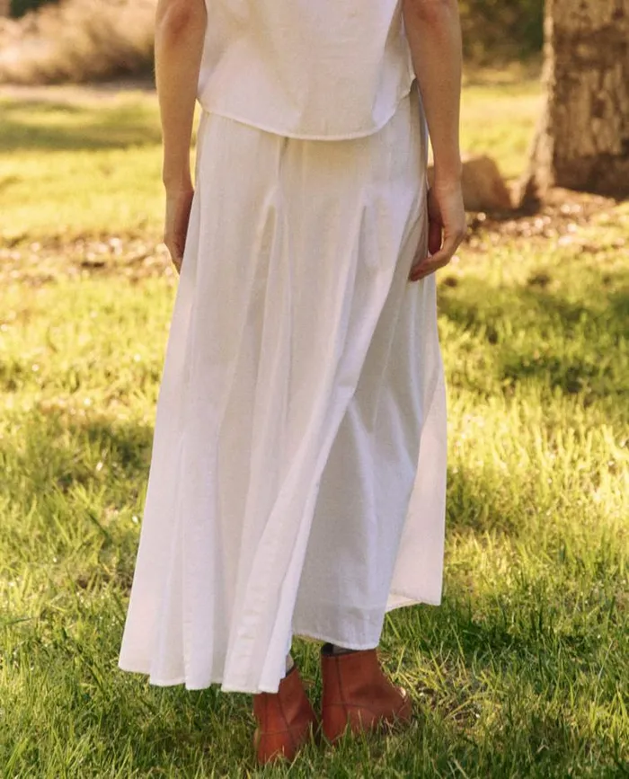 Bottoms Women039s The Great The Godet Skirt White