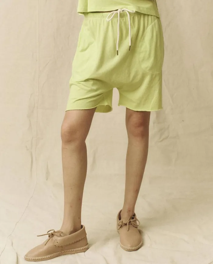 Bottoms Women039s The Great The Jersey Jogger Short Lime Zest