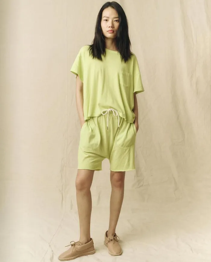 Bottoms Women039s The Great The Jersey Jogger Short Lime Zest