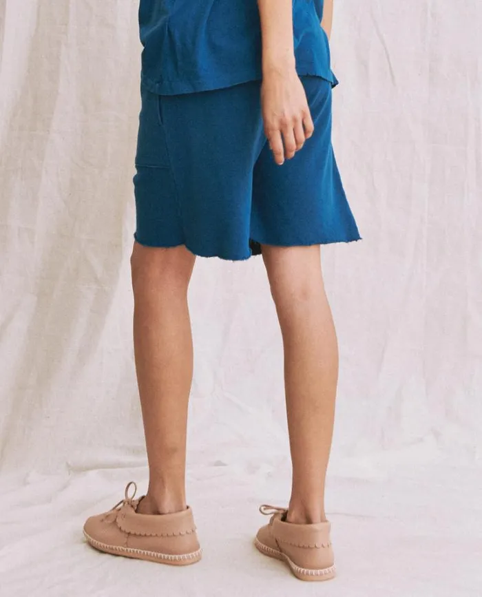 Bottoms Women039s The Great The Patch Pocket Sweat Short Sea Blue