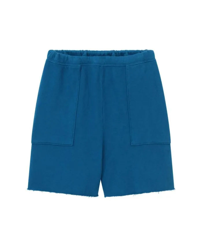 Bottoms Women039s The Great The Patch Pocket Sweat Short Sea Blue