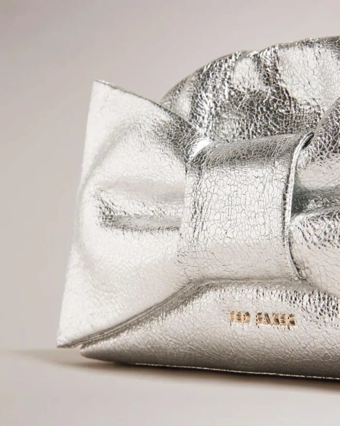 Bow Clutch Bag Silver Women Ted Baker Bags Bow Clutch Bag Silver Women Ted Baker Bags