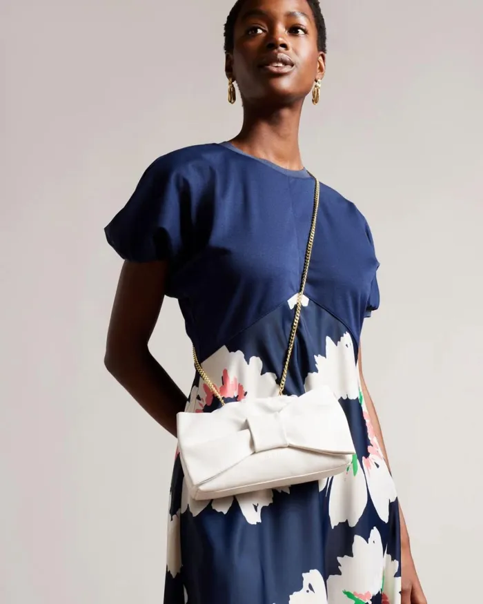 Bow Detail Clutch Ecru Women Ted Baker Bags