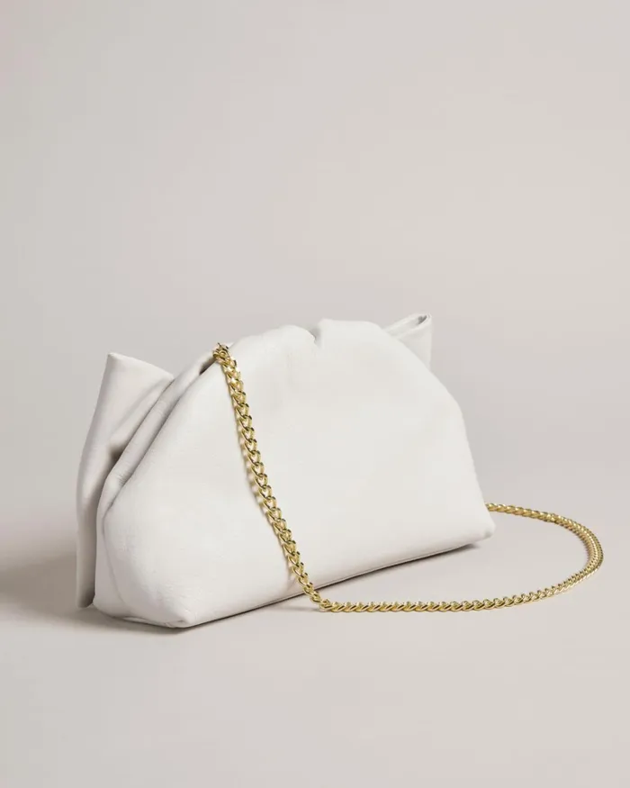 Bow Detail Clutch Ecru Women Ted Baker Bags