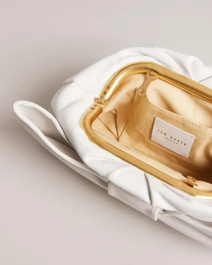 Bow Detail Clutch Ecru Women Ted Baker Bags