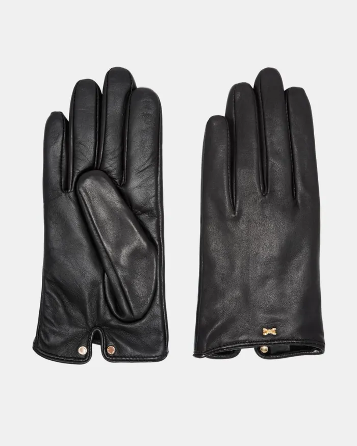 Bow Detail Leather Gloves Black Women Ted Baker Gloves Bow Detail Leather Gloves Black Women Ted Baker Gloves