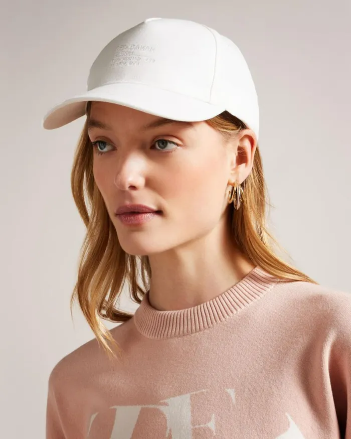 Branded Canvas Cap Ivory Women Ted Baker Hats