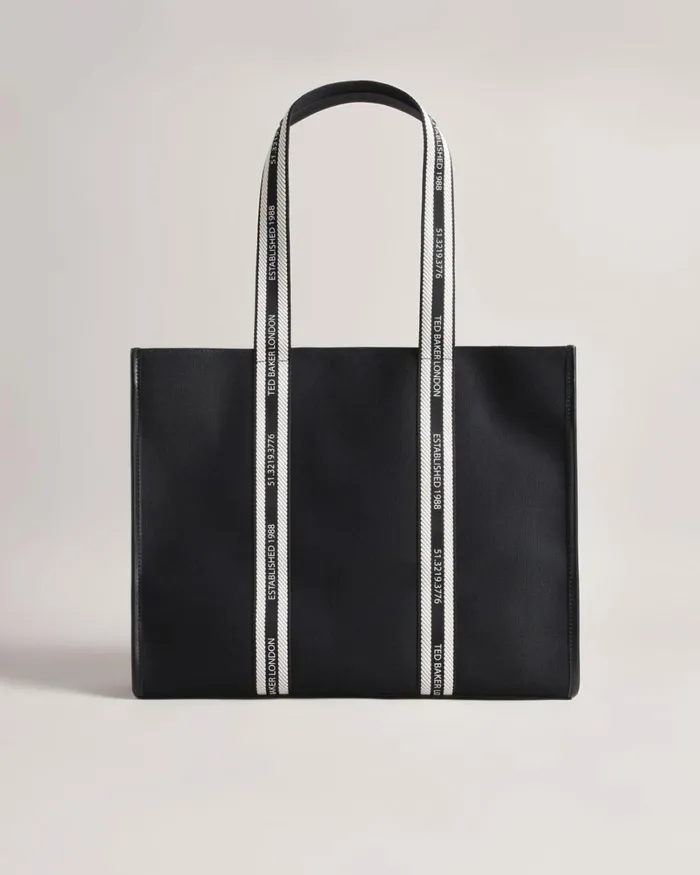 Branded Webbing Canvas Tote Black Women Ted Baker Bags Branded Webbing Canvas Tote Black Women Ted Baker Bags