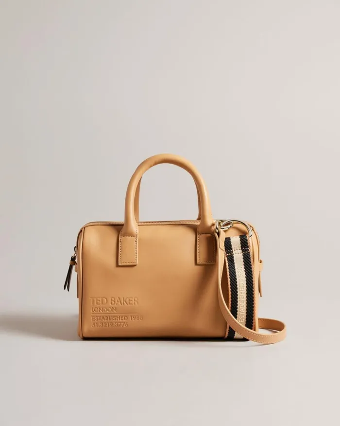 Branded Webbing Shoulder Bag Camel Women Ted Baker Bags