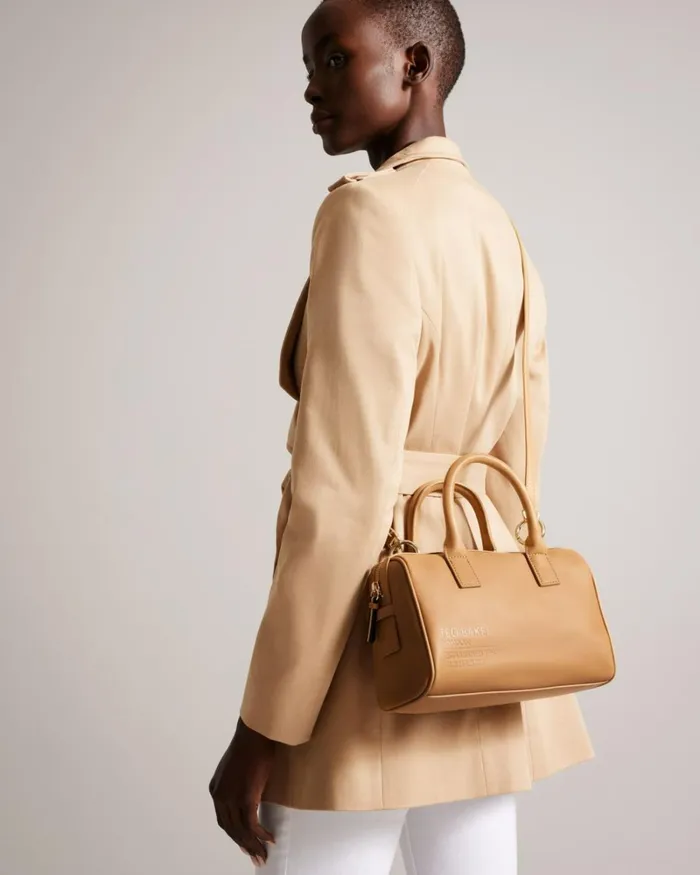 Branded Webbing Shoulder Bag Camel Women Ted Baker Bags