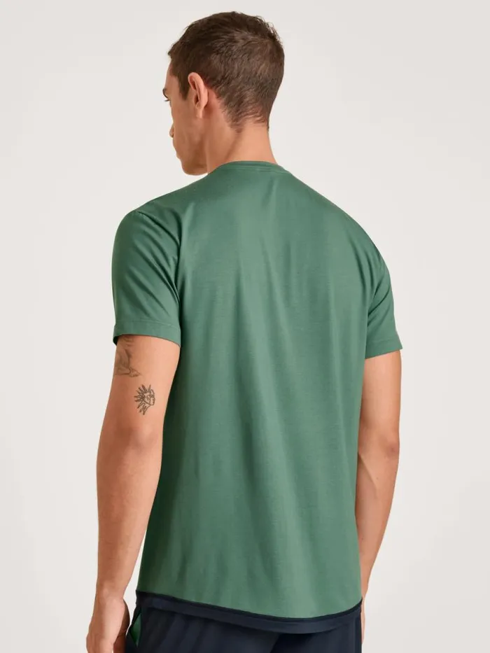 CALIDA DEEPSLEEPWEAR Shirt Short Sleeve Dark Glen 8211 Men