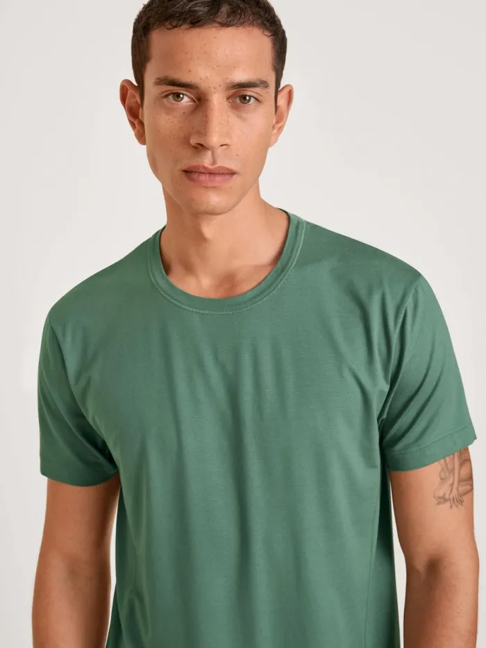 CALIDA DEEPSLEEPWEAR Shirt Short Sleeve Dark Glen 8211 Men