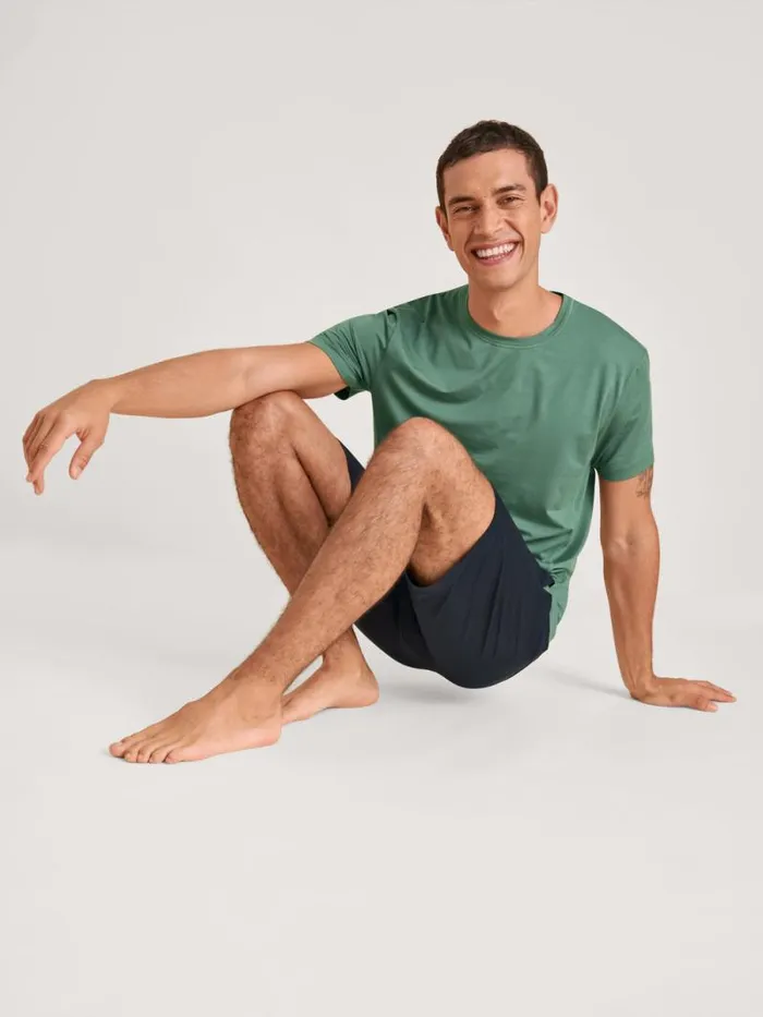 CALIDA DEEPSLEEPWEAR Shirt Short Sleeve Dark Glen 8211 Men