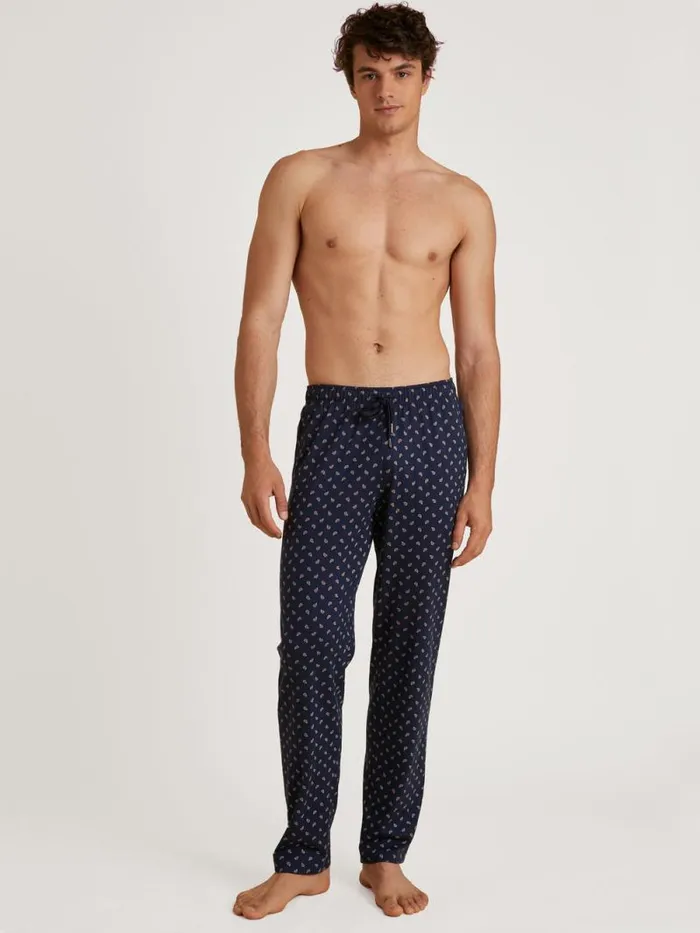 CALIDA Pyjama Pants Long Pants With Side Pockets Dark Sapphire 8211 Men