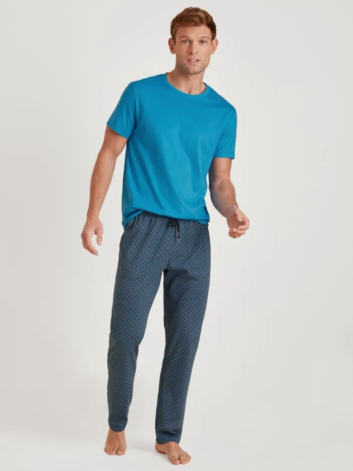 CALIDA Pyjama Pants Long Pants With Side Pockets Indian Blue 8211 Men