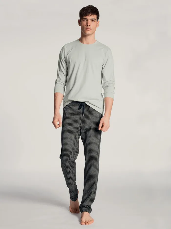 CALIDA Pyjama Tops Shirt Long Sleeve Fog 8211 Men