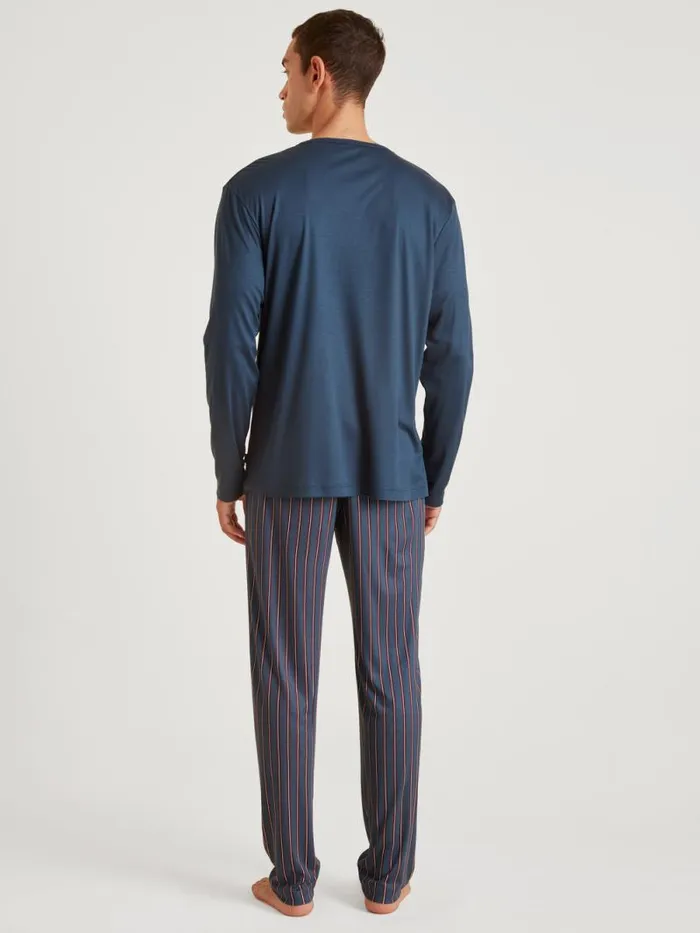 CALIDA Pyjamas Pyjama Ink Blue 8211 Men