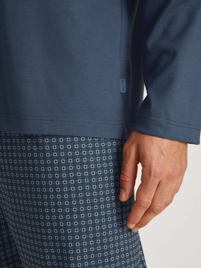 CALIDA Pyjamas Pyjama Saragossa Blue 8211 Men