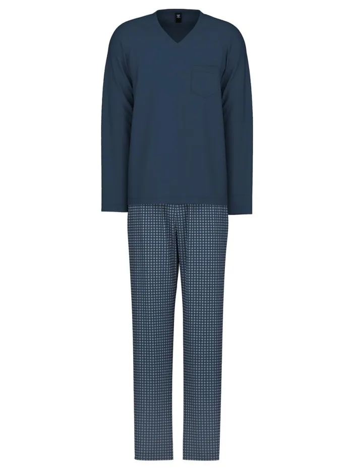 CALIDA Pyjamas Pyjama Saragossa Blue 8211 Men