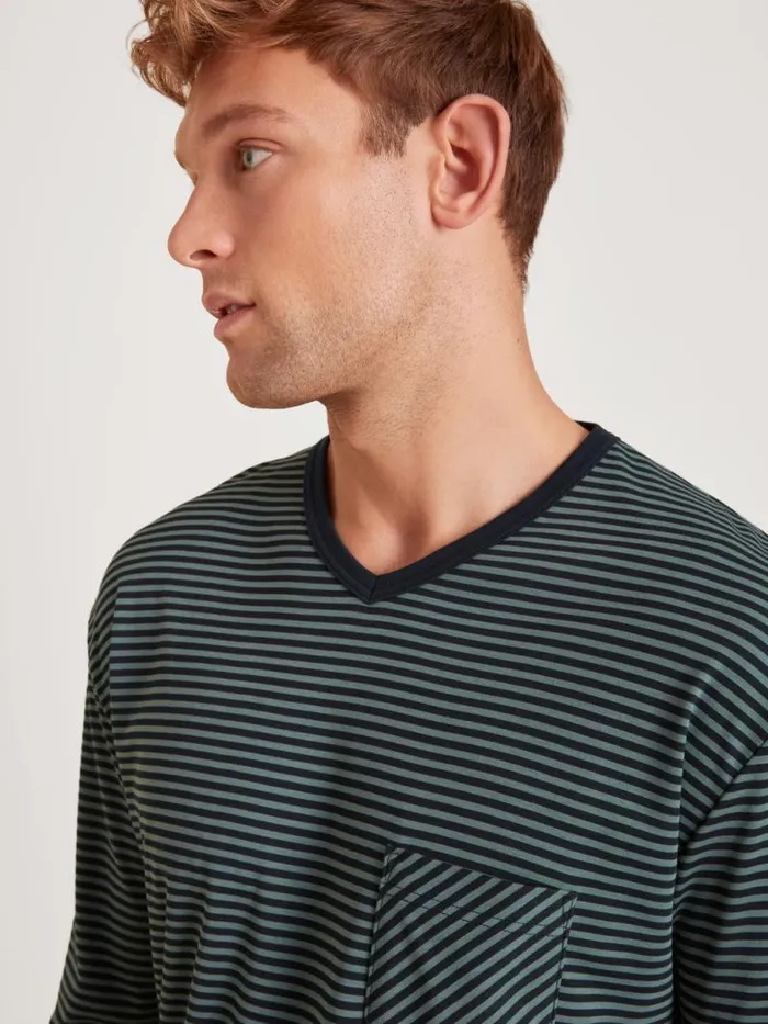 CALIDA Pyjamas Pyjama With Cuff Dark Glen 8211 Men